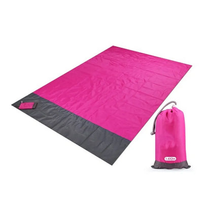 Compact Waterproof Beach Blanket: 2x2.1m Folding Camping Mat