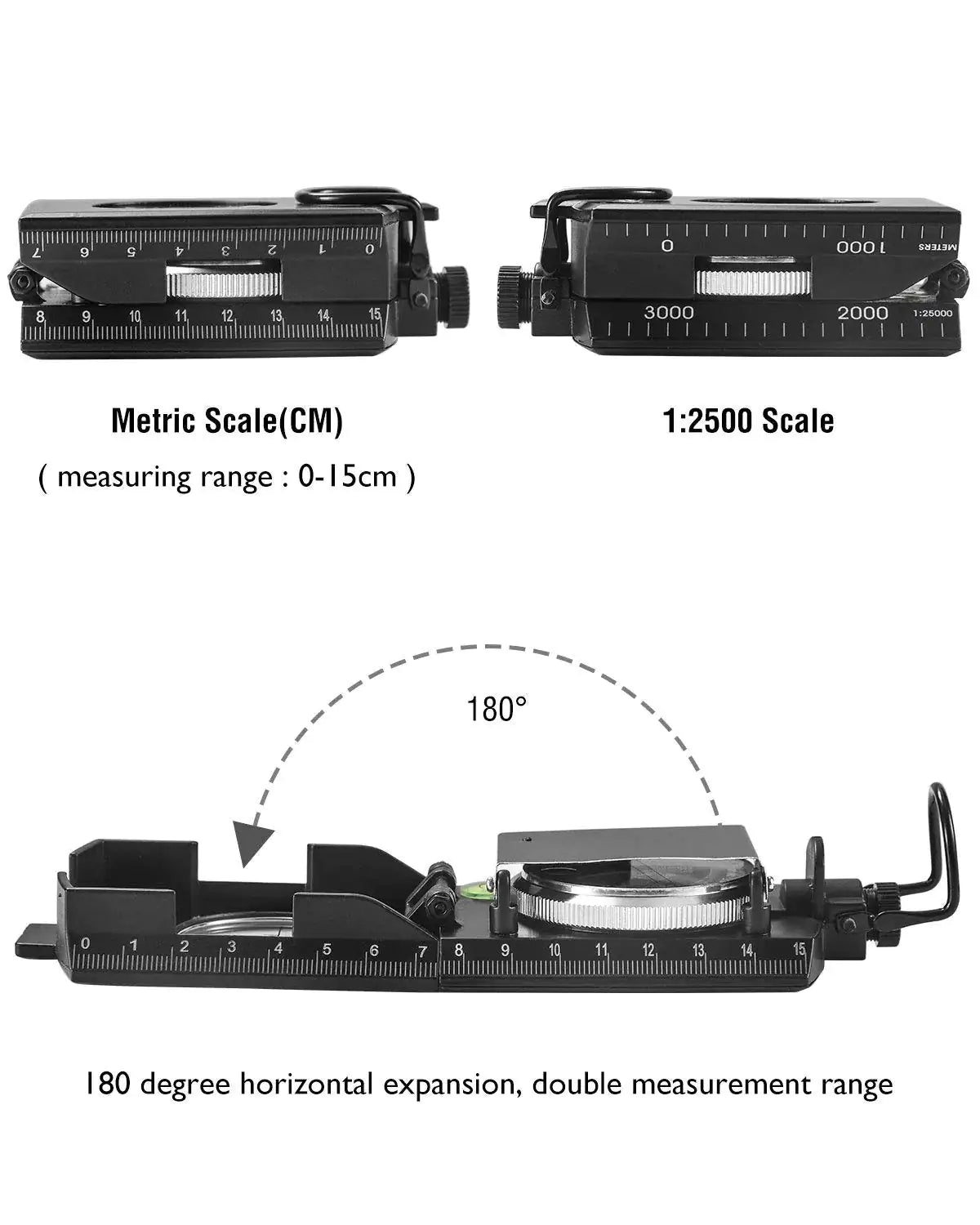 Multifunctional Military Aiming Compass with Clinometer