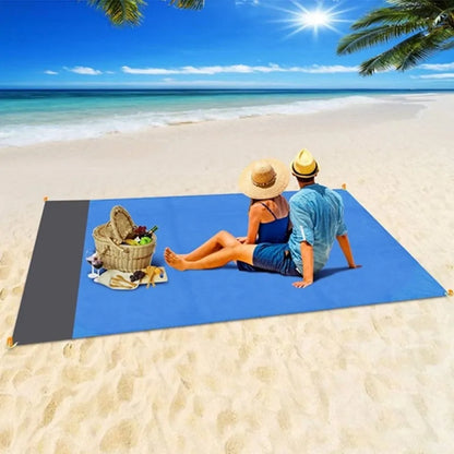 Compact Waterproof Beach Blanket: 2x2.1m Folding Camping Mat